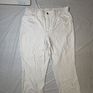 Denim & Company Bootcut white elastic waist back size 16T Tall‎